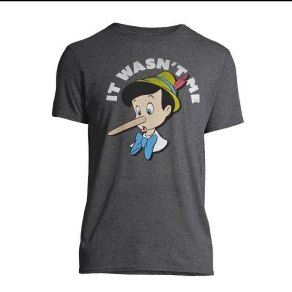 NWT Disney Pinocchio Grey T-shirt Sz 3X